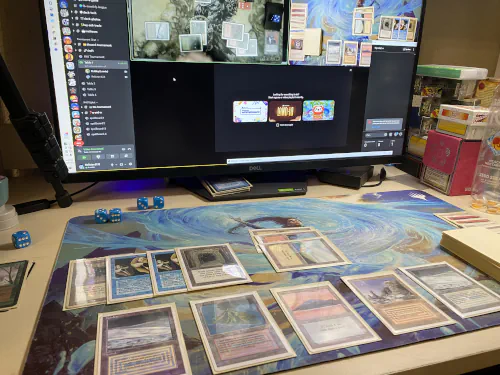 Deux joueurs en webcam